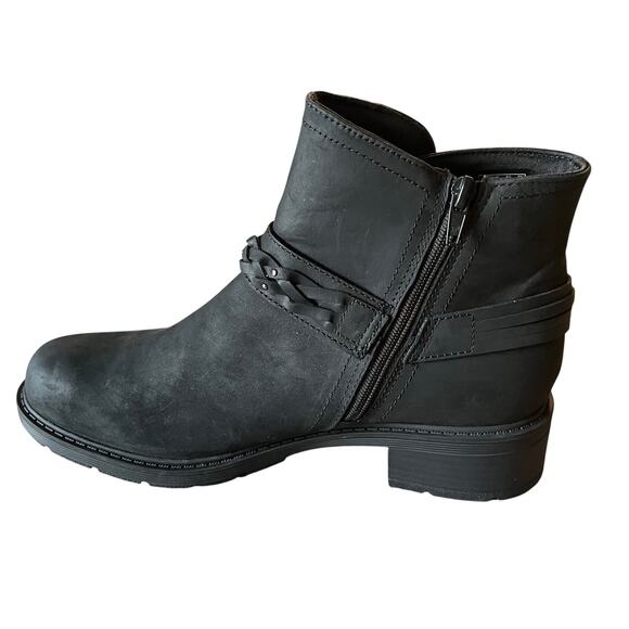 Clarks Women's 9 Hearth Kaylie Ankle Boot Leather Stacked Block Heel - Picture 8 of 10